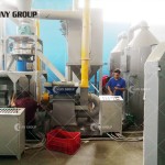 Greek customer PCB recycling machine work site